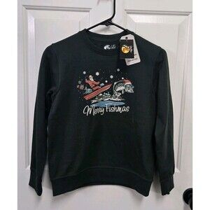 Bass Pro Shops Merry Fishmas Christmas Sweatshirt Kids Large